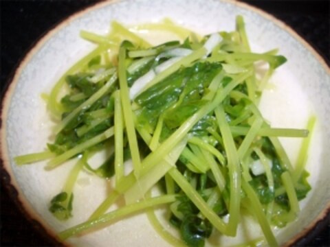 鍋だしで作る豆苗の簡単おつまみ